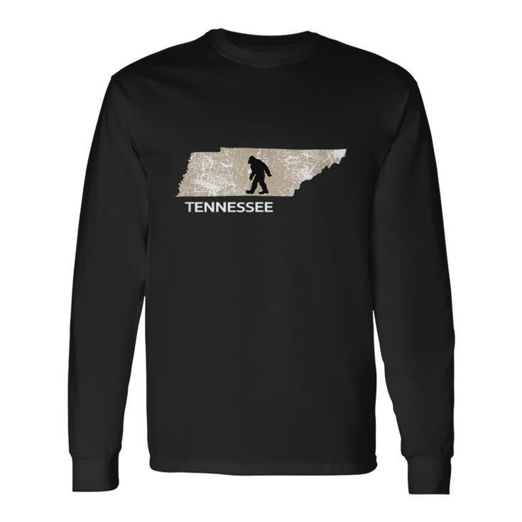 Bigfoot I Believe Loves Tennessee Tn Sasquatch Long Sleeve T-Shirt