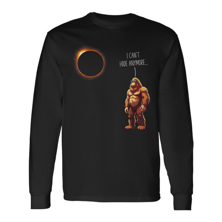 Bigfoot Solar Eclipse Quote April 8Th 2024 Boys Long Sleeve T-Shirt