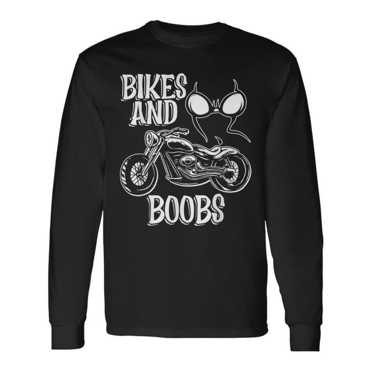 Bikes And Boobs Chopper Rider Boob Lover Chopper Long Sleeve T-Shirt