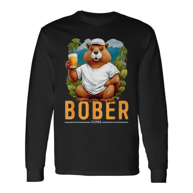 Bober Bóbr Kurwa Polish Bober Kurwa Bobr Langarmshirts Geschenkideen