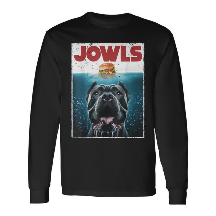 Cane Corso Jowls Top Drool Burger Dog Mom Dog Dad Long Sleeve T-Shirt