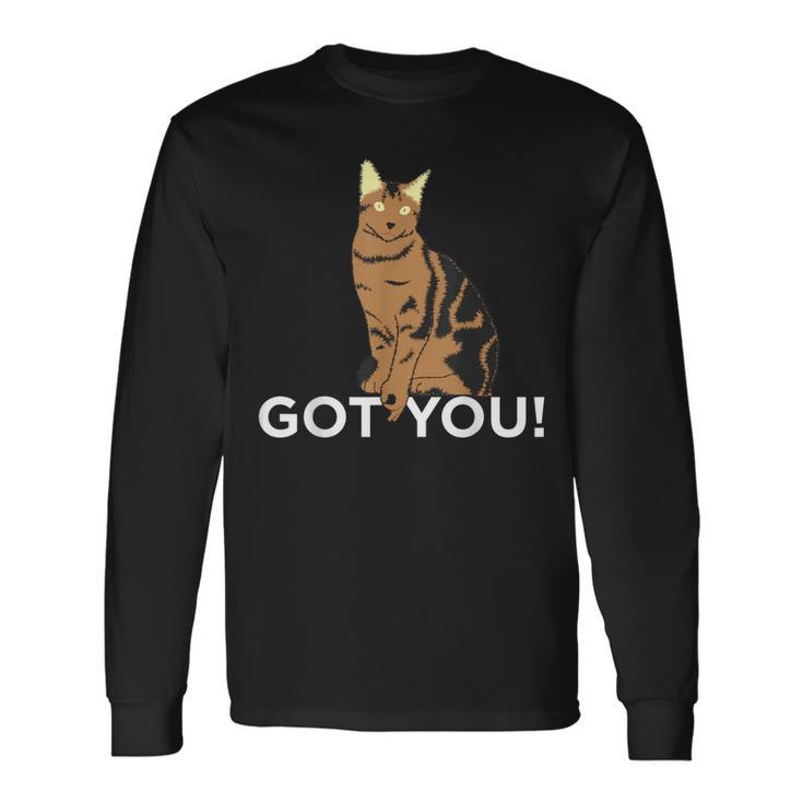 Cat Playing The Circle Game Long Sleeve T-Shirt