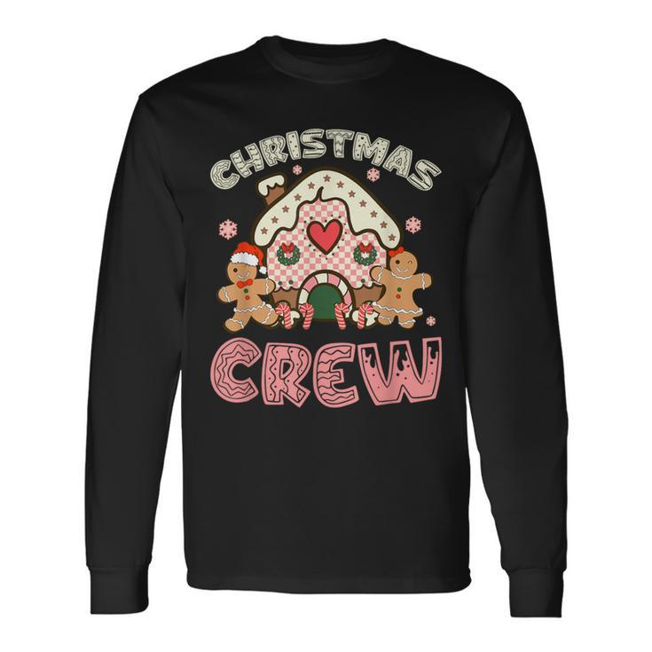Christmas Crew Gingerbread In Candy House Cute Xmas Long Sleeve T-Shirt Gifts ideas