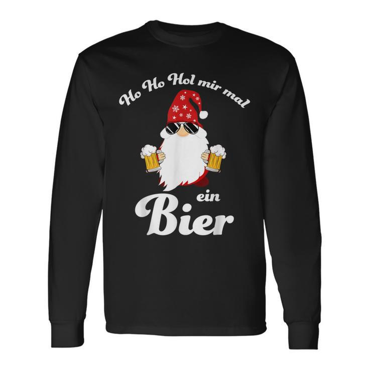 Christmas Ho Ho Hol Mir Mal Ein Bier Fun Langarmshirts Geschenkideen