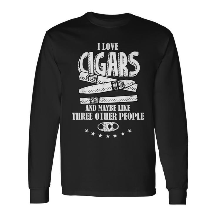 Cigar Accessories Set Cigar Lover Party Smokers Long Sleeve T-Shirt
