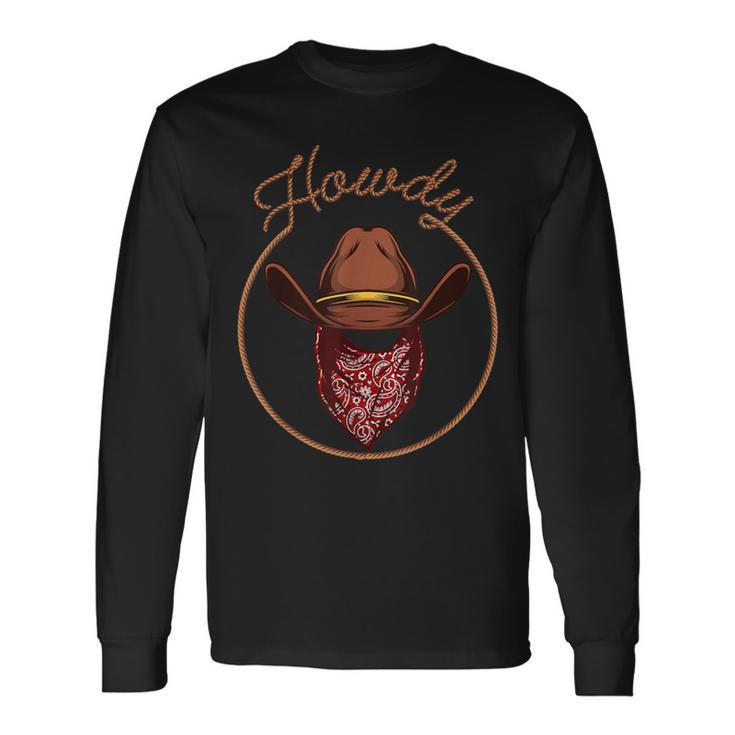 Cowboy For Boys Rodeo Bull Rider Cowboy Long Sleeve T-Shirt