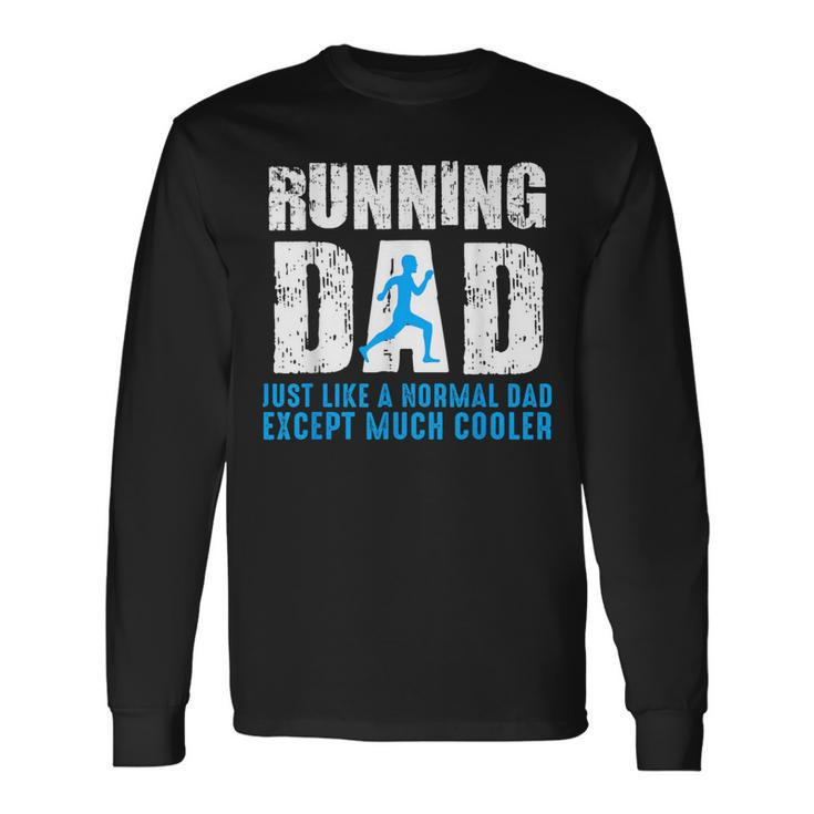 Print Dad Runner Marathon Idea Jogging Long Sleeve T-Shirt
