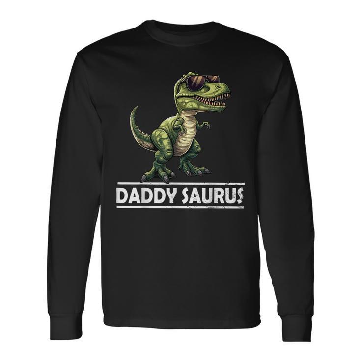 Daddy T Rex Dinosaur Daddy Saurus Family Matching Long Sleeve T-Shirt