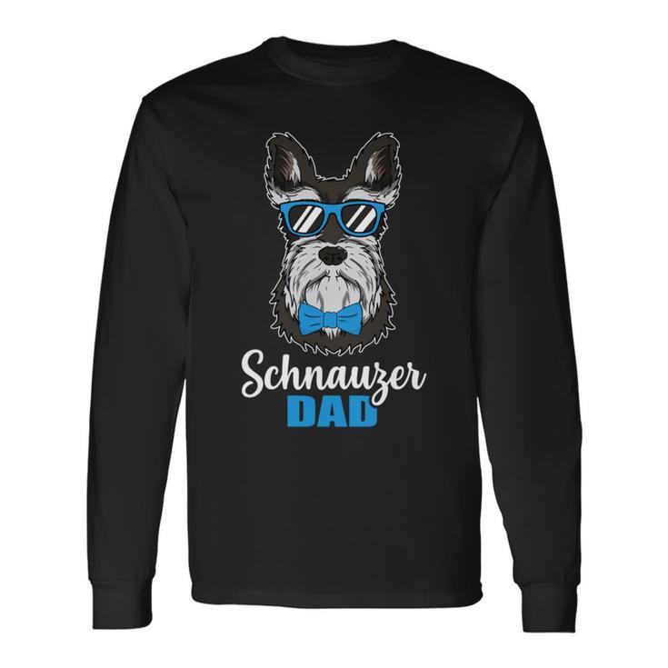 Dog Dad Dwarf Schnauzer Dog Long-Sleeved Langarmshirts Geschenkideen