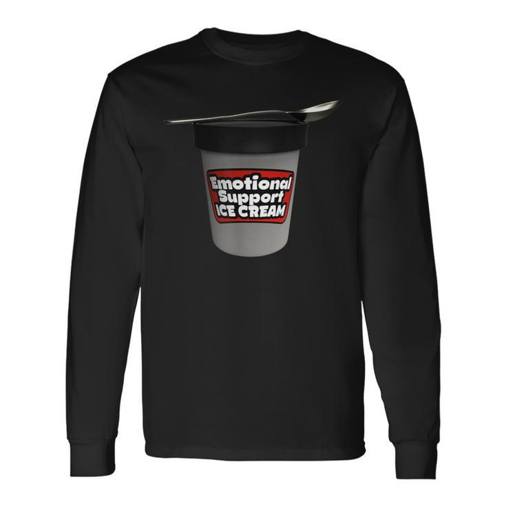 Emotional Support Ice Cream Long Sleeve T-Shirt