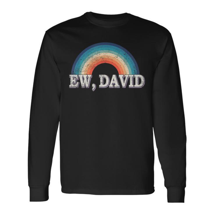 Ew David Vintage Retro Distressed Long Sleeve T-Shirt