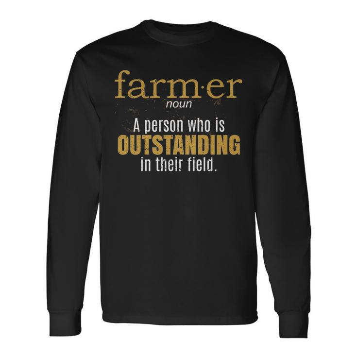 Farmer Farming S Farm Owner Tractor Lover Long Sleeve T-Shirt