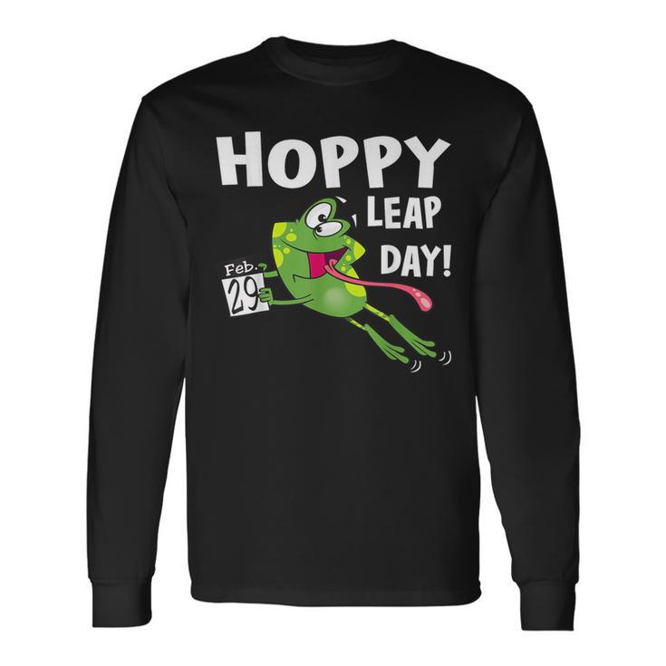 Frog Hoppy Leap Day February 29 Leap Year Birthday Long Sleeve T-Shirt