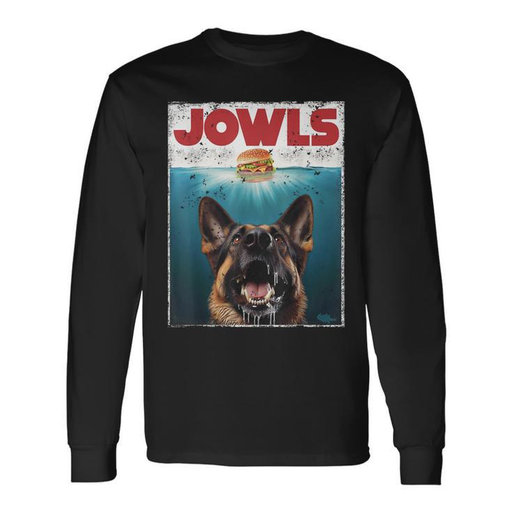 German Shepherd Jowls Hamburger Gsg Dog Mom Dog Dad Long Sleeve T-Shirt Gifts ideas
