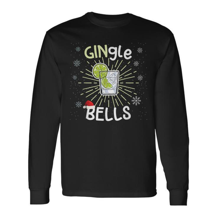 Gingle Bells Christmas Gin Word Game Langarmshirts Geschenkideen