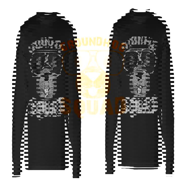 Groundhog Squad Happy Groundhog Day 2024 Long Sleeve T-Shirt