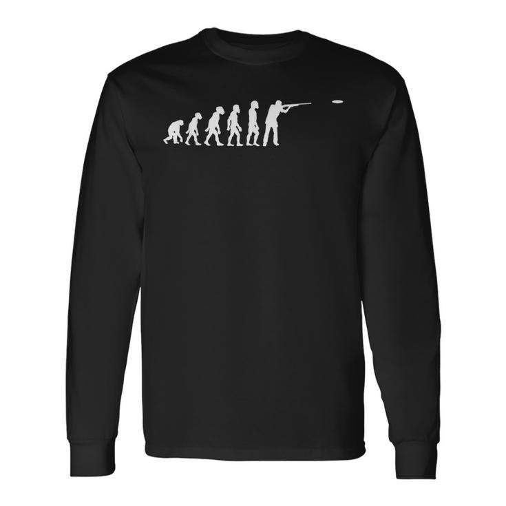 Human Sporting Clays Evolution Player Pigeon Shooter Long Sleeve T-Shirt Gifts ideas