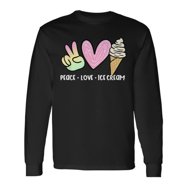 Ice Cream Humor Ice Cream Lover Summer Long Sleeve T-Shirt