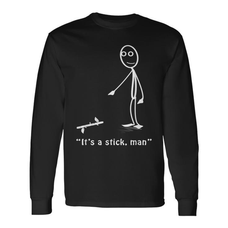 It's A Stick Man Stickman Costume Stick Figure Long Sleeve T-Shirt