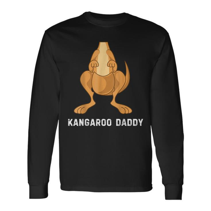 Kangaroo Daddy For Dad Farmer Lover Kangaroo Long Sleeve T-Shirt