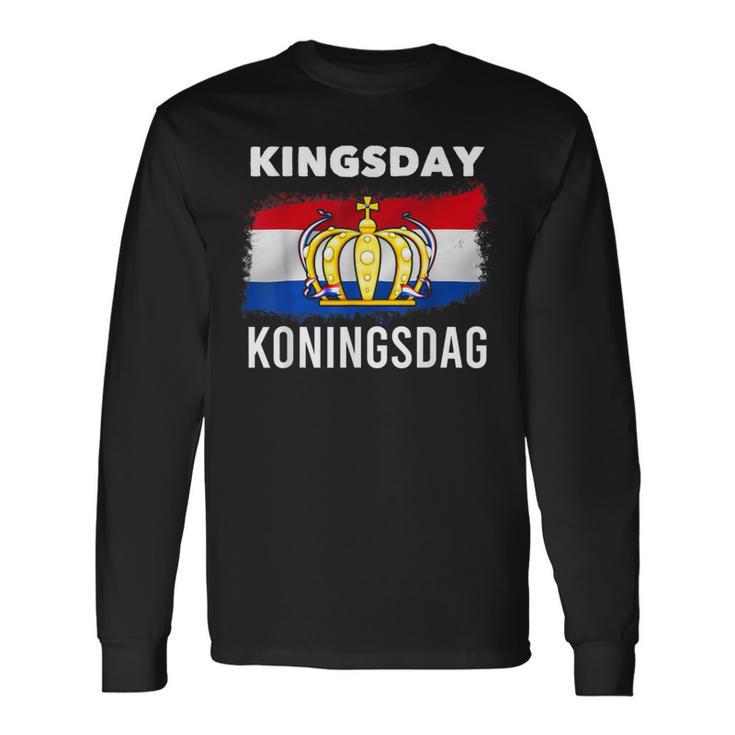 Koningsdag Netherlands Flag Dutch Holidays Kingsday Long Sleeve T-Shirt