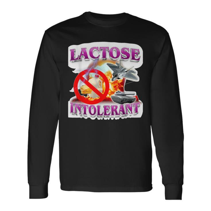 Lactose Humor Meme Tolerant Explosion Long Sleeve T-Shirt
