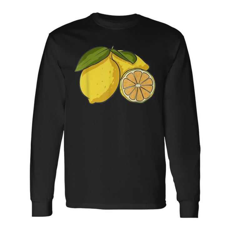 Lemon Citrus Fruit Langarmshirts Geschenkideen