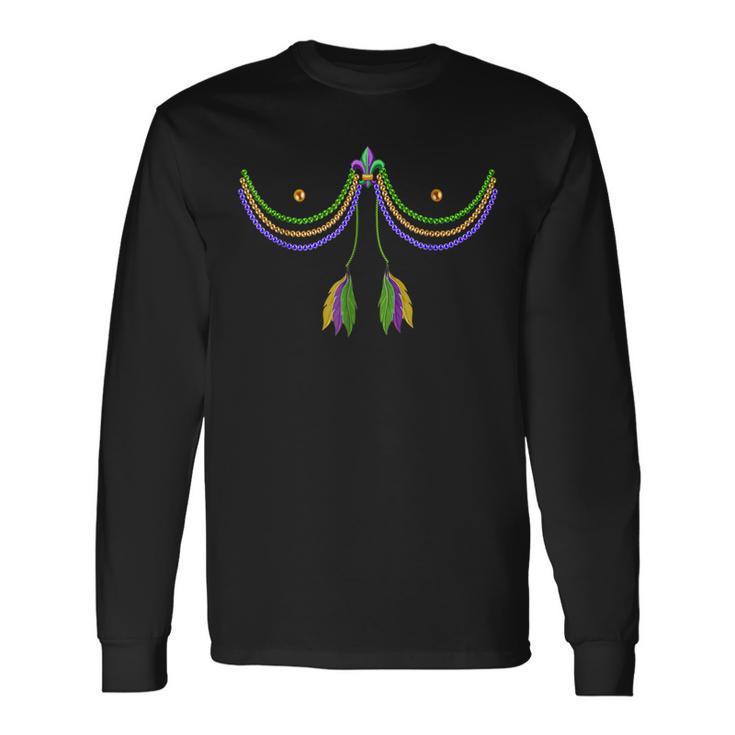 Mardi Gras Costume Outfit 2024 For Women Long Sleeve T-Shirt