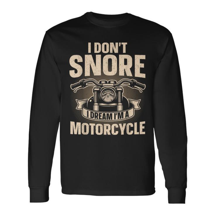 Motorcycle For Dad Biker Motorcycle Lover Long Sleeve T-Shirt