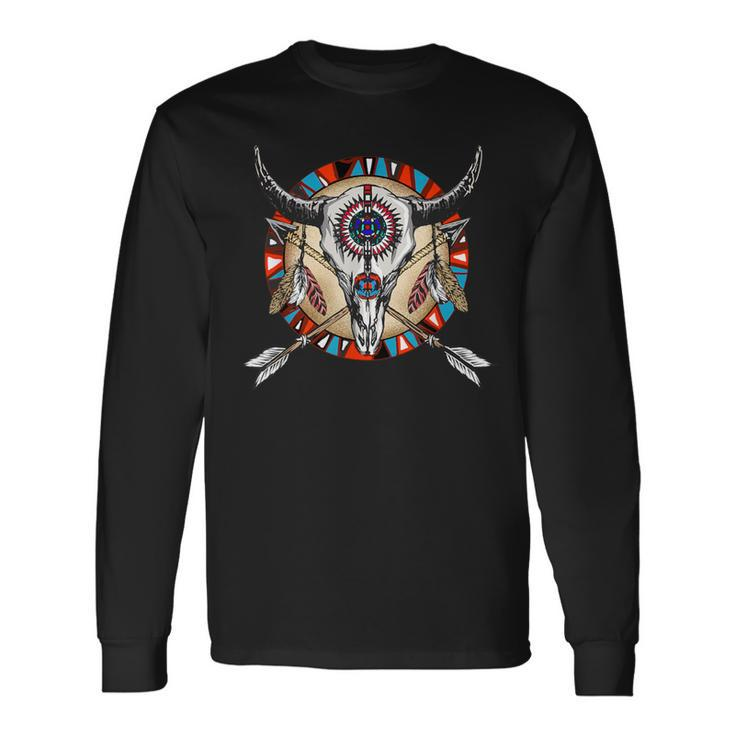 Native American Indian Cross Arrows For Women Long Sleeve T-Shirt