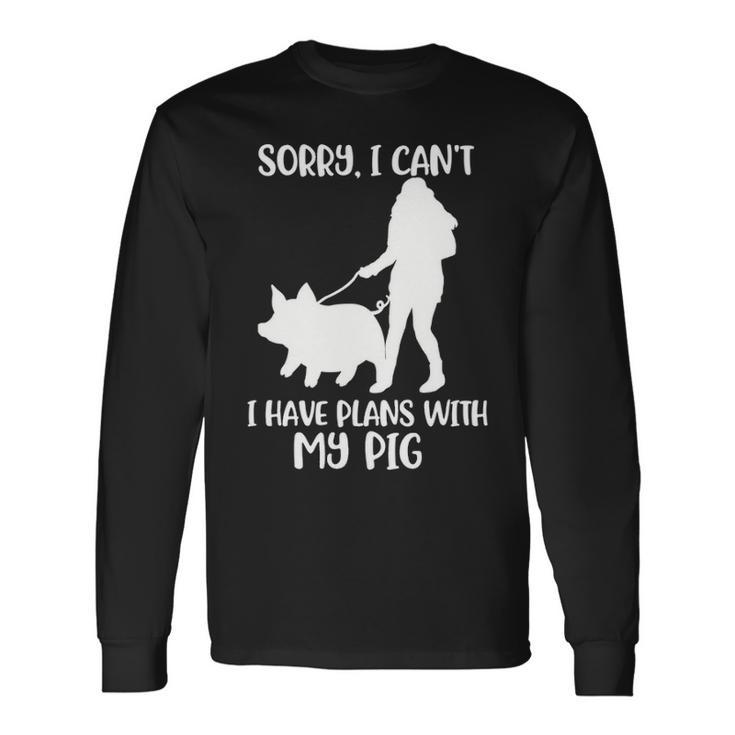 Pig Cute Pigs Girls Pet Owner Pig Long Sleeve T-Shirt