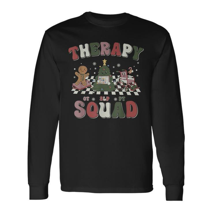 Therapy Squad Slp Ot Pt Team Christmas Therapy Squad Long Sleeve T-Shirt