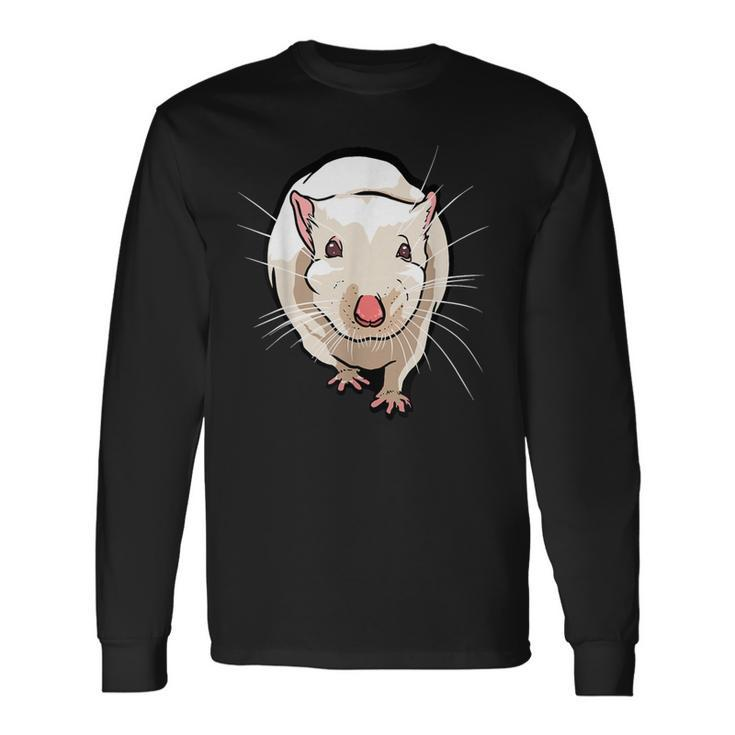 Rat Face For Rats Mouse & Rodent Lovers Long Sleeve T-Shirt