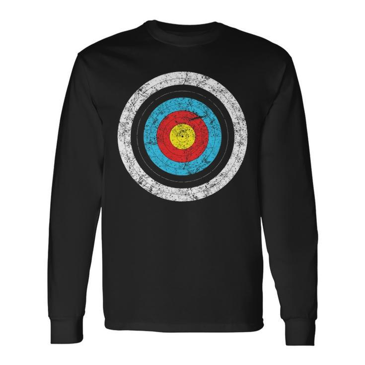 Retro Archery Target Hunter Long Sleeve T-Shirt