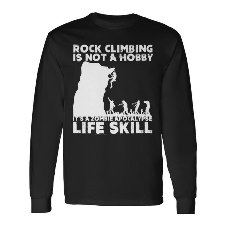 Rock Climber For Men Women Cool Zombie Climbing Long Sleeve T-Shirt