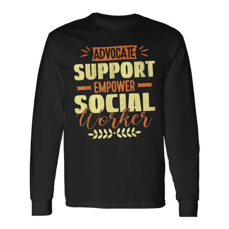 School Social Worker & Mental Health Awareness Month Long Sleeve T-Shirt