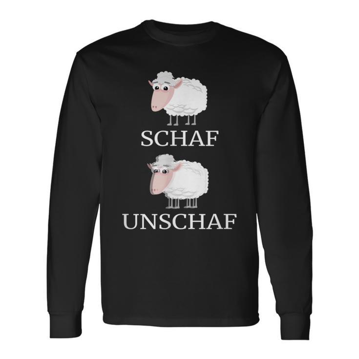 Sheep Unschaf Slogan Word Joke Langarmshirts Geschenkideen