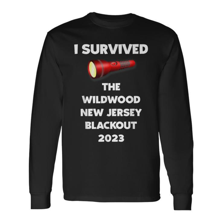 I Survived The Wildwood New Jersey Blackout 2023 Long Sleeve T-Shirt