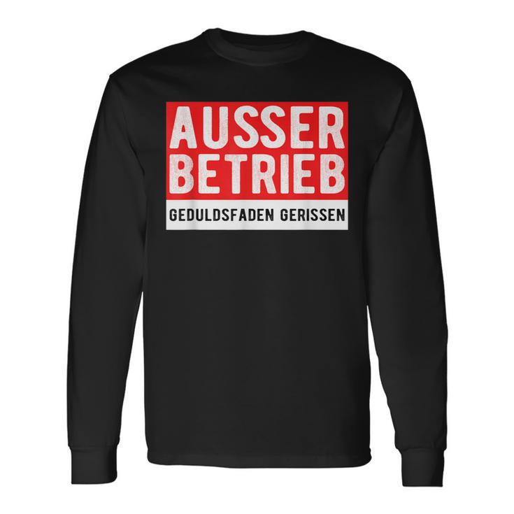 With Text Ausser Betriebs Langarmshirts Geschenkideen