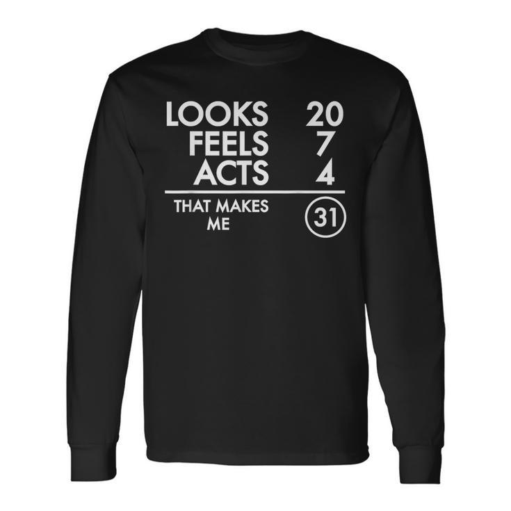 Turning 31 Years Old Born In 1987 Birthday T Long Sleeve T-Shirt