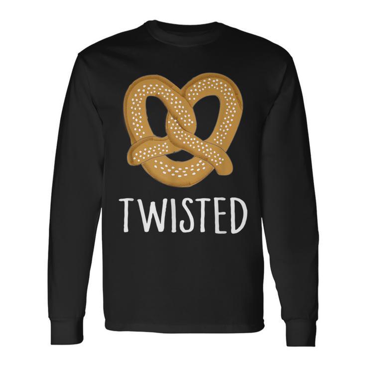 Twisted Pretzel Illustration Graphic Long Sleeve T-Shirt