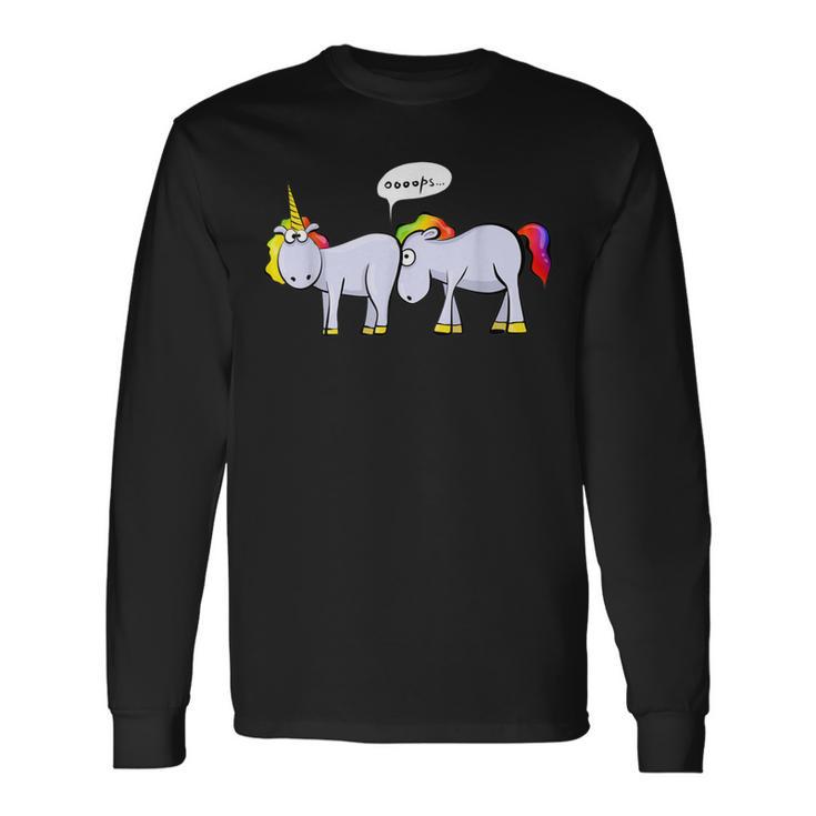 Unicorn Stuck In The Butt Long Sleeve T-Shirt