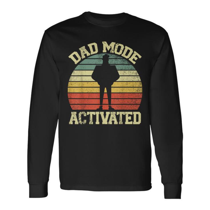 Vintage Dad Mode Activated Father's Day Long Sleeve T-Shirt