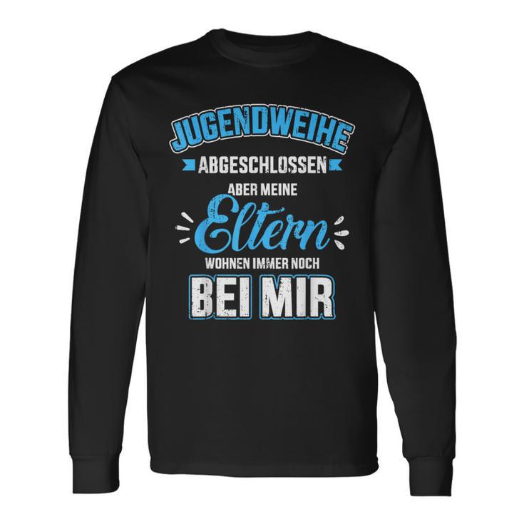 Youth Initiation Saying Eltern Wohnen Bei Mir Für Jungs Langarmshirts Geschenkideen