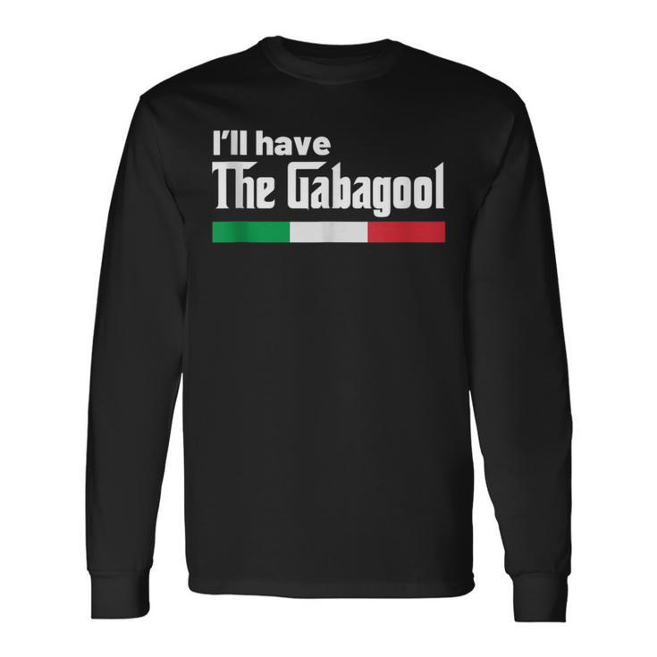 Gabagool Italy For Italians Capicola Nj New Jersey Long Sleeve T-Shirt