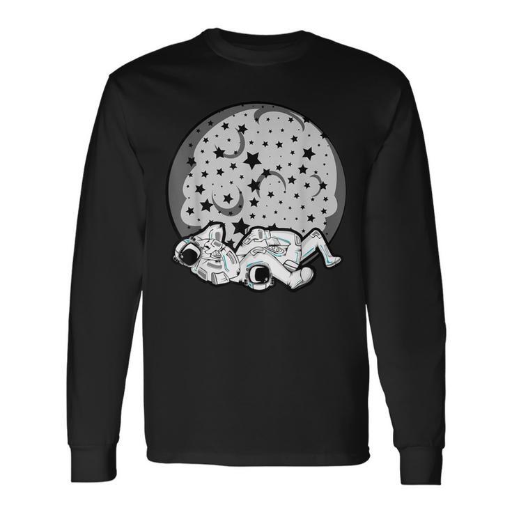 Galaxy Bjj Astronaut Flying Armbar Jiu-Jitsu For Him Long Sleeve T-Shirt