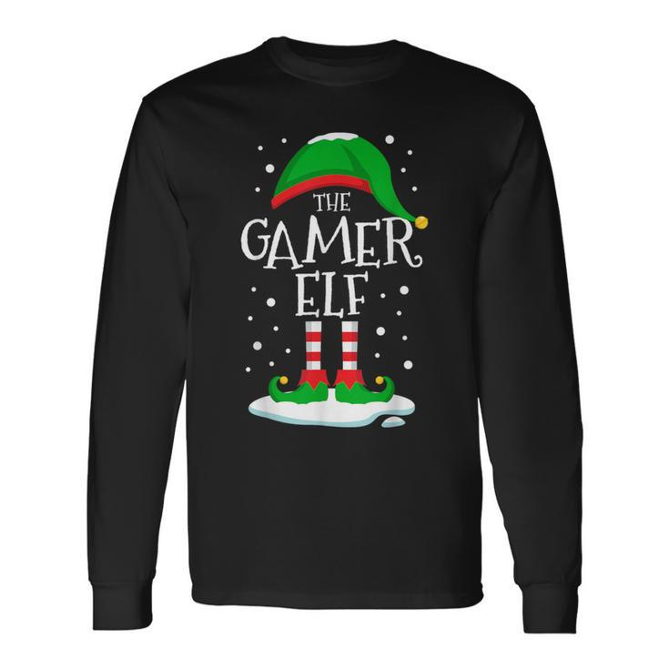 The Gamer Elf Christmas Family Matching Xmas Video Game Long Sleeve T-Shirt