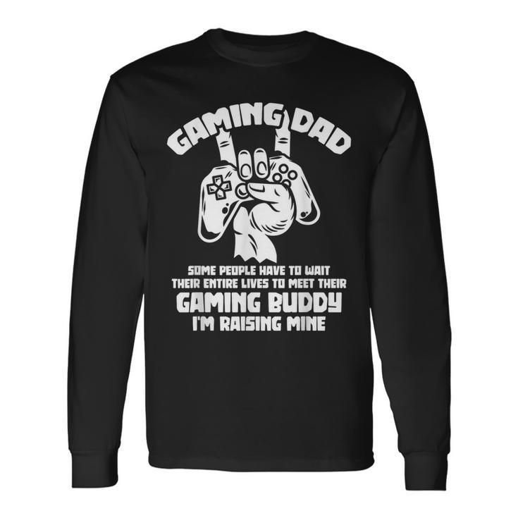 Gaming Dad Video Gamer Daddy Fathers Day Gaming Long Sleeve T-Shirt