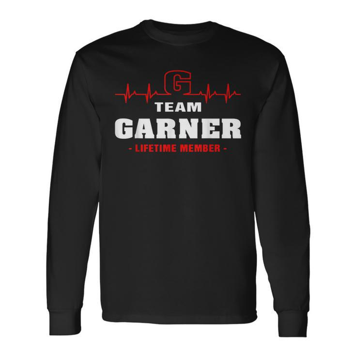 Garner Surname Family Last Name Team Garner Lifetime Member Long Sleeve T-Shirt