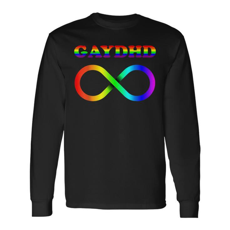 Gay Adhd Gaydhd Neurodiverse Lgbt Pride Long Sleeve T-Shirt